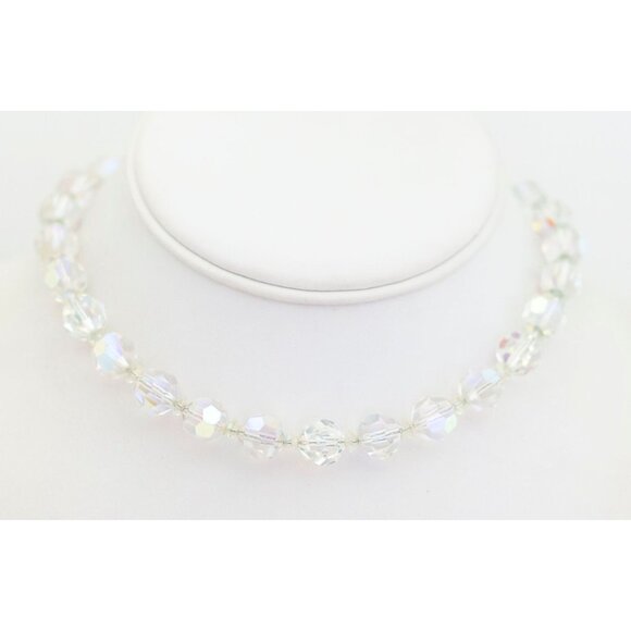 Vintage Diamond Rhinestone Choker Necklace 15 Inch by Hobe - J1 - Picture 2 of 3